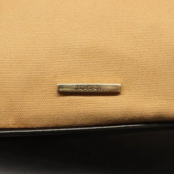 GUCCI Web Sherry Line Shoulder Bag Canvas Beige Gold 001 4288 Auth - Picture 11 of 16
